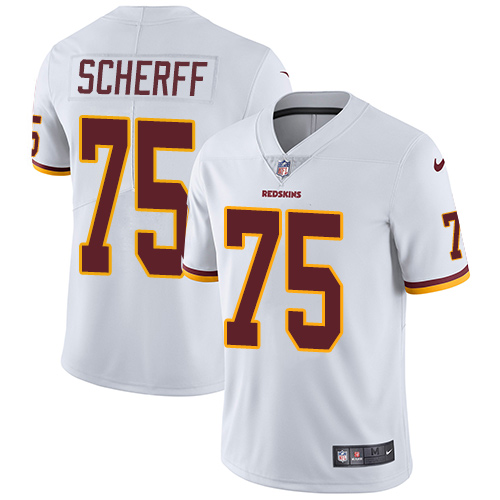 2019 Men Washington Redskins 75 Scherff white Nike Vapor Untouchable Limited NFL Jersey